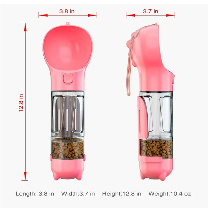 4-in-1 Portable Dog Water Bottle, Feeder, Poop Bag Holder & Pooper Scooper | Pet Water Bottle | Estilo Living