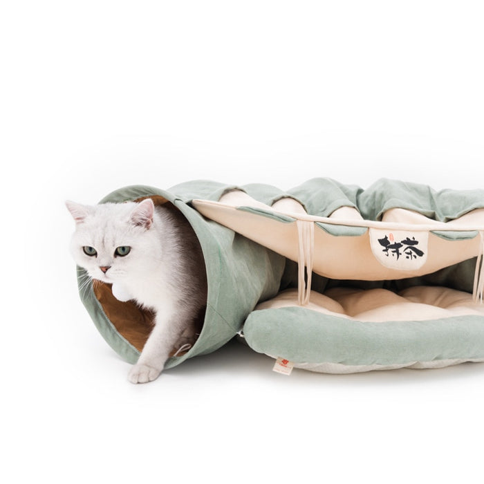 Sushi Bar Cat Tunnel with Removable Cat Bed | Cat Toys | Cat Entertainment | Collapsible Cat Tunnel | Cute Cat Tunnels | Cat Tunnel With Bed | Fun Cat Tunnels | Cat Tunnel | Stylish Cat Tunnels | Estilo Living