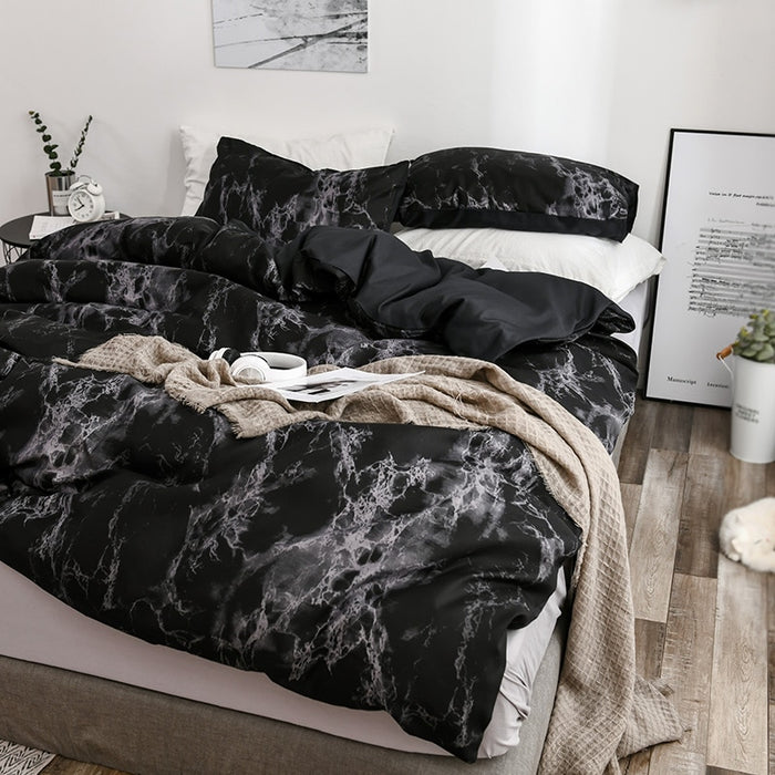 Nuvola Marble Duvet Cover Set | Bedding | Quilts | Marble Bedspread | Estilo Living