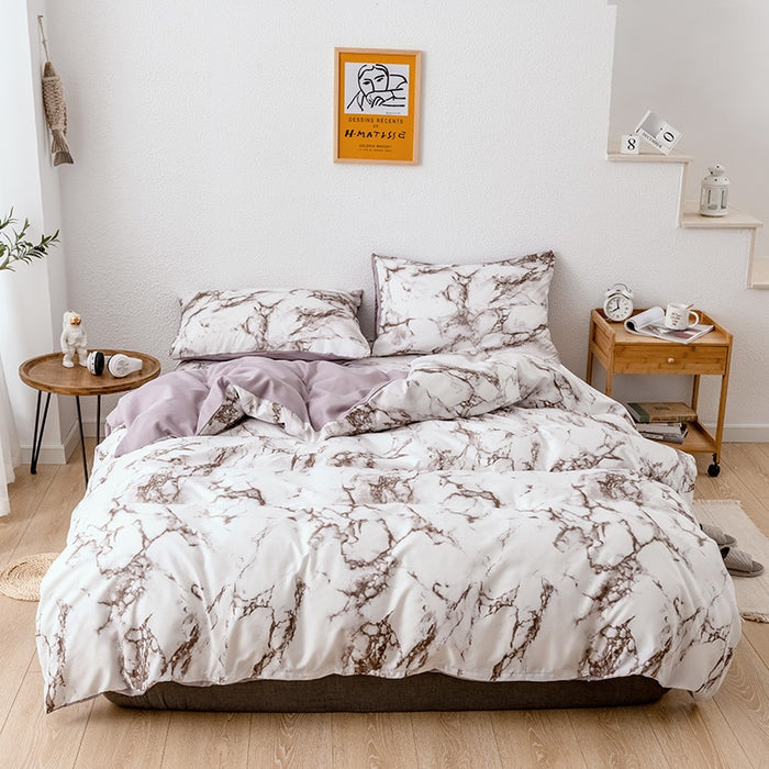 Nuvola Marble Duvet Cover Set | Bedding | Quilts | Marble Bedspread | Estilo Living