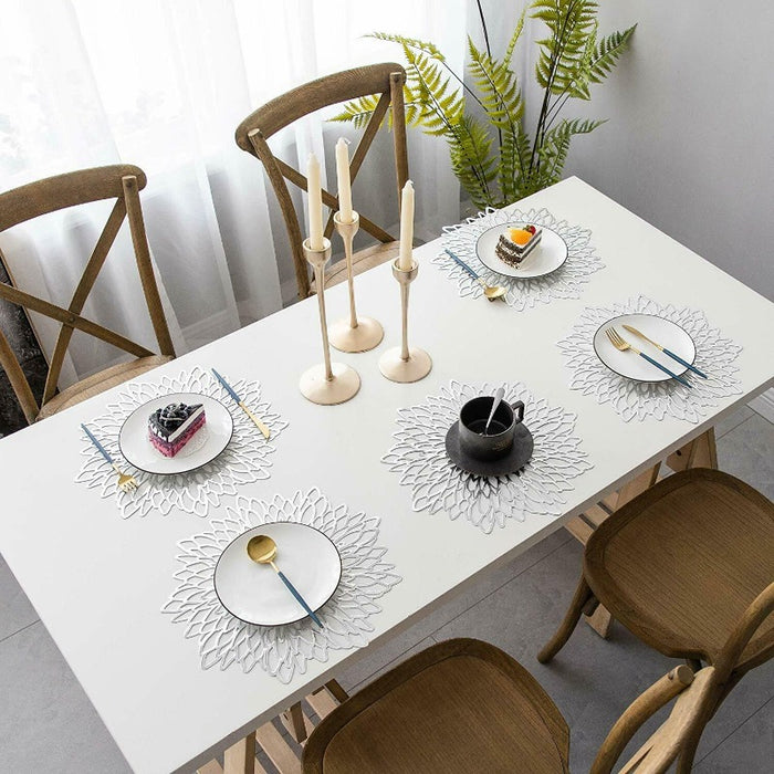 Metallic Floral PVC Placemats | Tableware | Table Settings | Decorative Placemats | Estilo Living