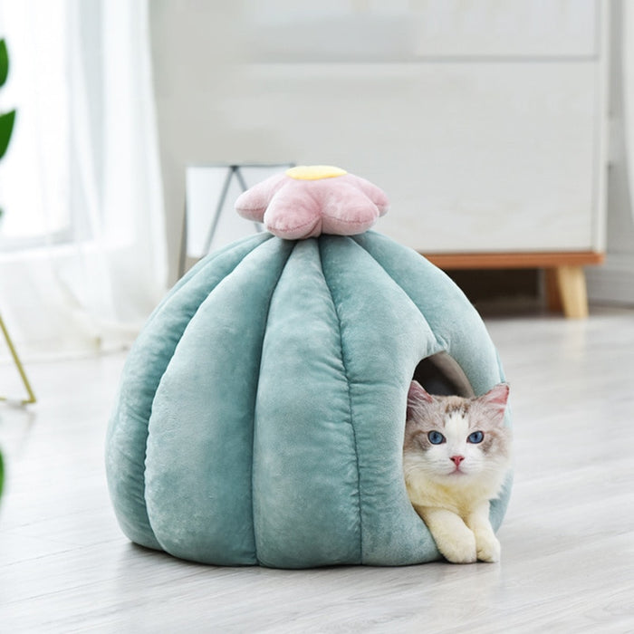 Cactus Cat Cave Nest Bed with Cushion | Cat Beds | Pet Beds | Pet Caves | Plush Cat Beds | Estilo Living