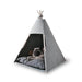 Easy Clean Felt Dog Teepee with Plush Dog Bed
