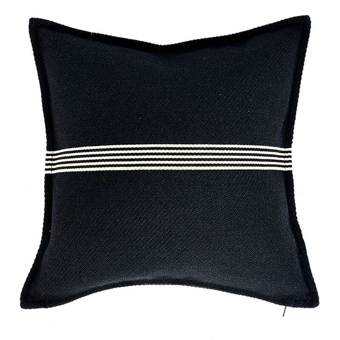 Nevio Large Geometric Striped Cushion Covers | 22x22 Pillow Cover | Large Pillow Covers | Black and White Cushion Covers | Thorw Pillows | Throw Cushions | Stylish Cushions | Estilo Living