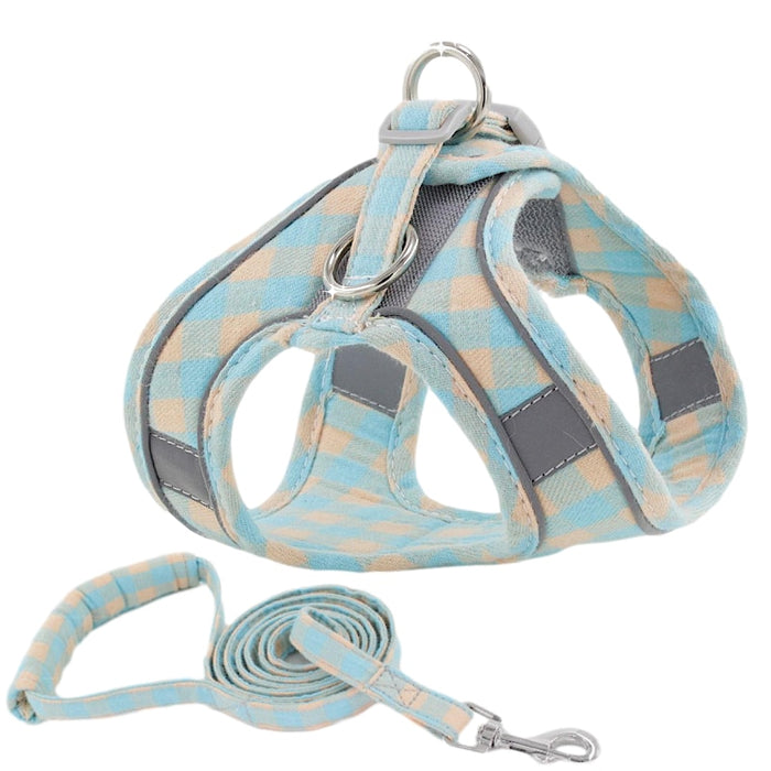 Adjustable Plaid Dog Harness and Leash | Best Dog Harness | Dog Harness No Pull | No Pull Dog Harness | Dog Harness | Dog Harness And Leash | Estilo Living