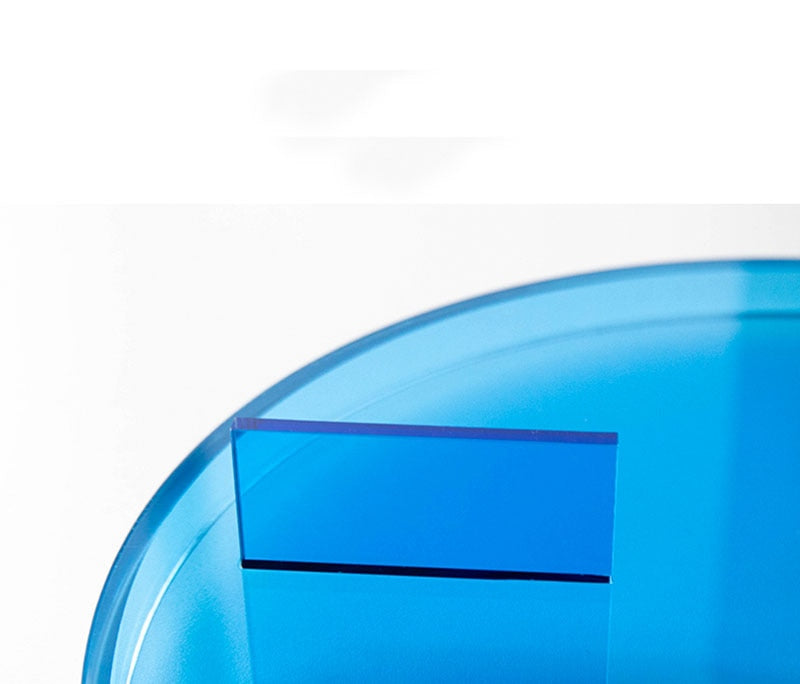 Azure Blue Round Acrylic Tray Organizer | Acrylic Trays | Storage Organizer | Storage Tray | Storage Trays | Food Serving Tray | Round Storage Trays | Round Portable Tray | Acrylic Tray | Buy Acrylic Tray Clear Online Now at Estilo Living