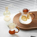 Amber Retro Teapot Set with Glass Strainer | Glass Teapots | Teaware | Coffeeware | Amber Teapots | Retro Teapots | Acrylic Trays | Tea Serving Trays | Estilo Living