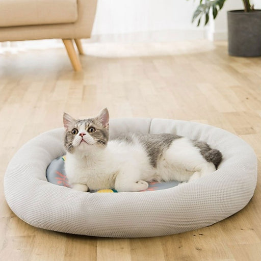Tropical Summer Round Cat Cooling Mat | Cat Cooling Pad | Cat Beds | Cat Mats | Round Cat Beds | Summer Cat Beds | Estilo Living