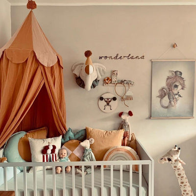Circus Chiffon Nursery Cot Cover and Kids Canopy | Nursery Canopy | Kids Bedroom Canopy | Circus Canopy | Circus Nursery | Chiffon Canopies | Cute Kids Decor | Estilo Living
