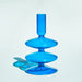 Azure Coastal Blue Glass Taper Candle Holders & Vases | Home Decor | Azure Blue Glass Candle Holders | Decor Feature Pieces | Decorative Ornaments | Blue Colored Glass | Blue Vases | Glass Decor | Coastal Decor | Estilo Living