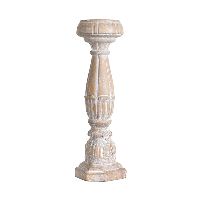 Provincial Country Wood Pillar Candle Holders | Vintage Candle Holders | Pillar Candle Holder | Rustic Candle Holder | French Country Candle Holders | Estilo Living