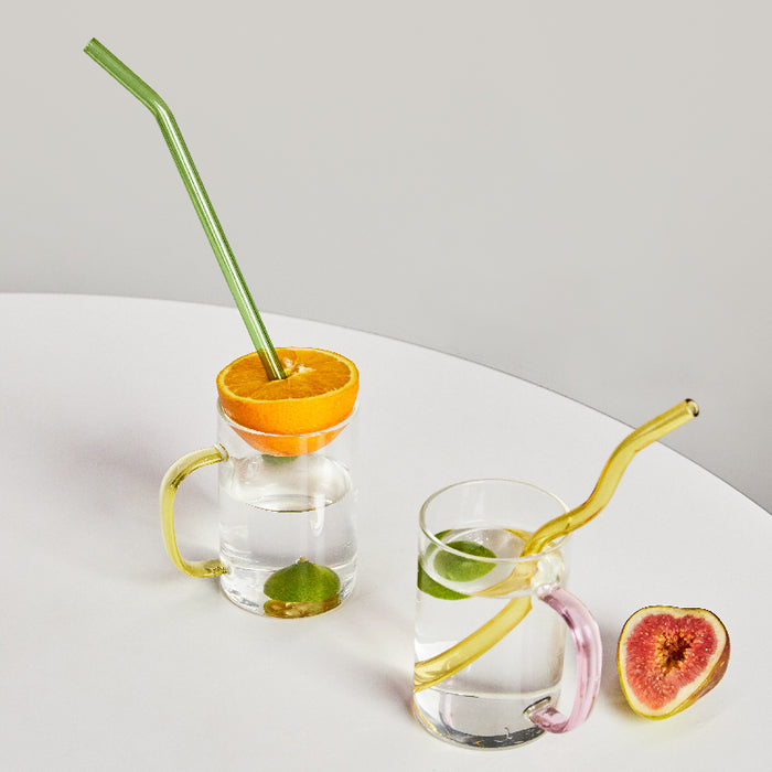 Artistry Twist Glass Reusable Straws | Glass Straws | Reusable Glass Straws | Re-usable Straws | Long Stem Glass Straw | Heat Resistant Straw | Eco-Friendly Straws | Environmentally Friendly Straws | Buy Re-usable Straws & Glass Straws Online Now at Estilo Living