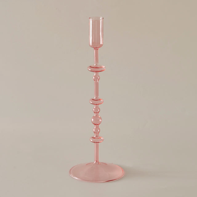 Harlow Tall Decorative Glass Taper Candlestick Holders | | Home Decor | Glass Vases | Glass Candle Holders | Retro Candle Holders | Classic Candle Holders | Abstract Candlesticks | Slim Candlesticker Holders | Tall Candlestick Holders | Estilo Living