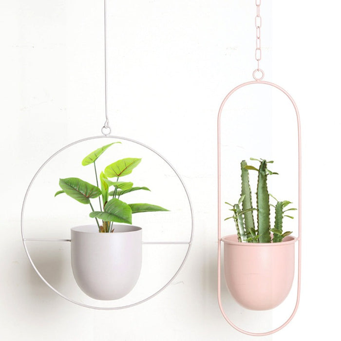 Pastel Vivienne Hanging Metal Planter Pot Holders | Hanging Iron Flower Pots Planters | Hanging Plant Pots | Hanging Flower Pot | Metal Hanging Pot | Hanging Planter Pots | Planter Pots | Hanging Pots | Hanging Planters | Indoor Planters | Buy Floating Planter Pots Online Now at Estilo Living