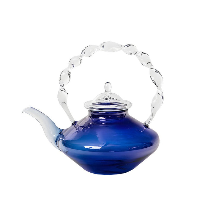 Royal Blue Vintage Glass Teapot with Infuser | Glass Teapots | Teaware | Coffeeware | Blue Teapots | Retro Teapots | Vintage Teapots | Tea | Estilo Living