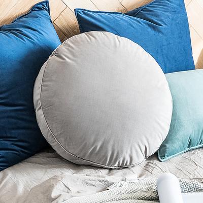 Velvet Luxury Large Round Throw Pillows Cushions with Pillow