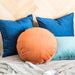 Velvet Luxury Round Pillow Cushions Collection-Cushions-Estilo Living-Apricot-50cm (Diameter)-Estilo Living