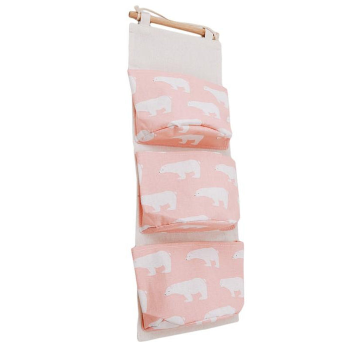 Waterproof Hanging Organizer Bags-Storage-Estilo Living-Pink Polar Bears (57cm x 20cm)-Estilo Living